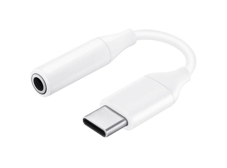 Cable adaptador Tipo C a Jack 3.5mm blanco